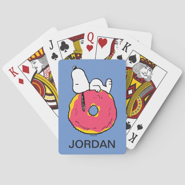 Peanuts | Snoopy Pink Doughnut Playing Cards (Back)