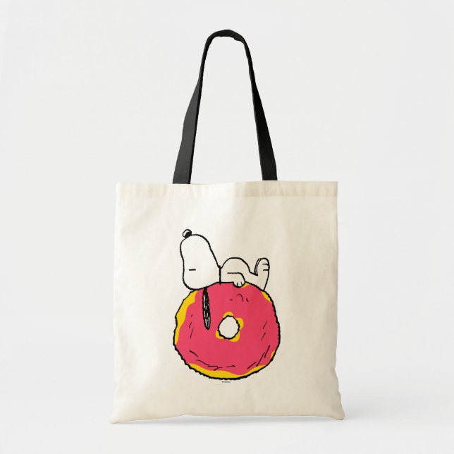 Peanuts | Snoopy Pink Doughnut Tote Bag (Front)