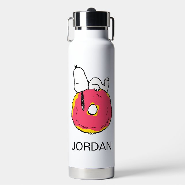 Peanuts | Snoopy Pink Doughnut Water Bottle (Front)