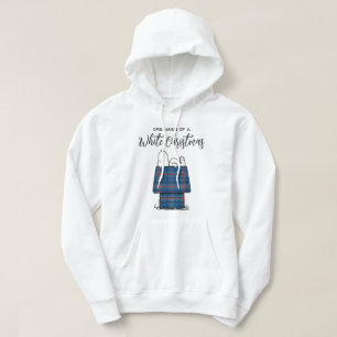 Peanuts   Snoopy Plaid Flannel Holiday Dog House Hoodie