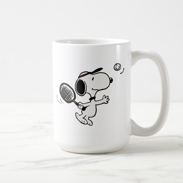 Peanuts | Snoopy Plays Tennis Coffee Mug (Right)