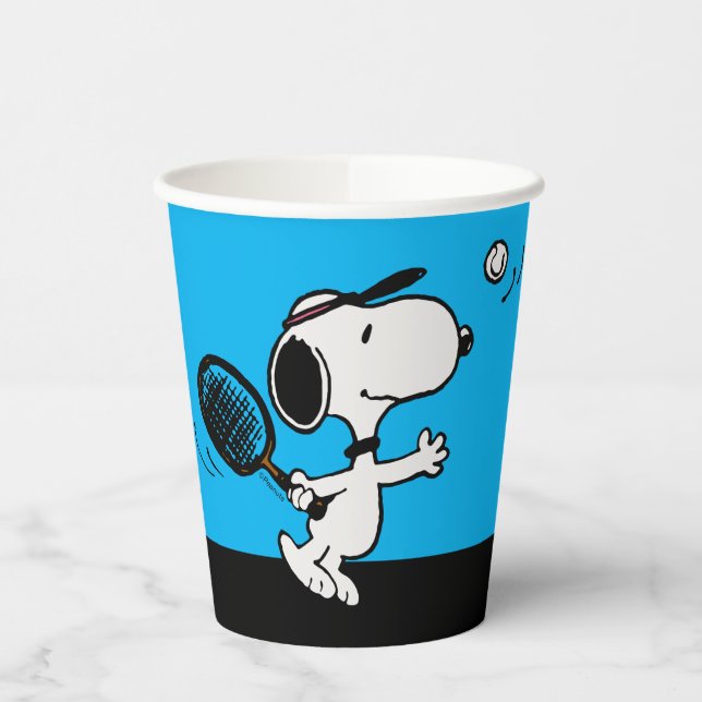 Peanuts | Snoopy Plays Tennis Paper Cups (Left)