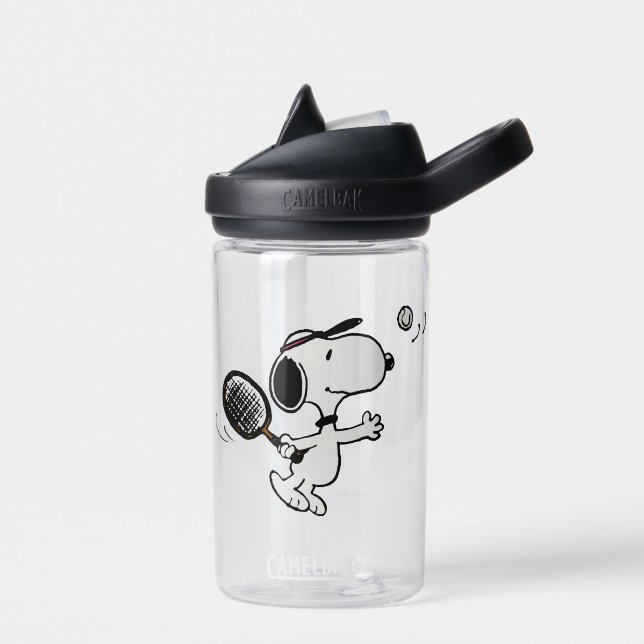 Peanuts | Snoopy Plays Tennis Water Bottle (Left)
