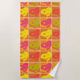 Peanuts   Snoopy Pop Art Pattern Beach Towel