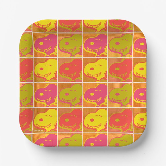 Peanuts | Snoopy Pop Art Pattern Paper Plate (Front)