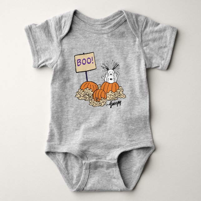 Peanuts | Snoopy Pumpkin Patch Boo! Baby Bodysuit (Front)