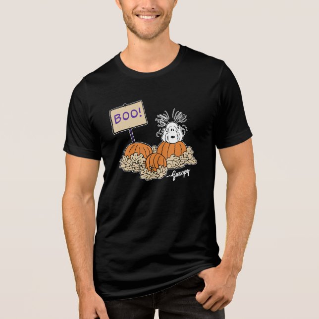 Peanuts | Snoopy Pumpkin Patch Boo! Tri-Blend Shirt (Front)