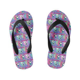 Peanuts   Snoopy Purple Surf Pattern Kid's Thongs