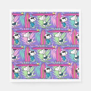 Peanuts   Snoopy Purple Surf Pattern Napkin