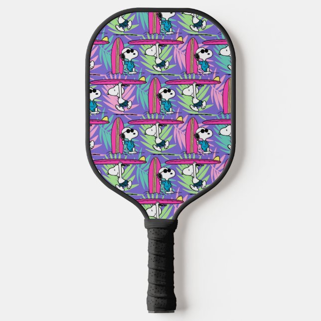 Peanuts | Snoopy Purple Surf Pattern Pickleball Paddle (Front)