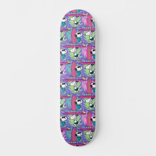 Peanuts   Snoopy Purple Surf Pattern Skateboard