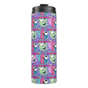 Peanuts   Snoopy Purple Surf Pattern Thermal Tumbler