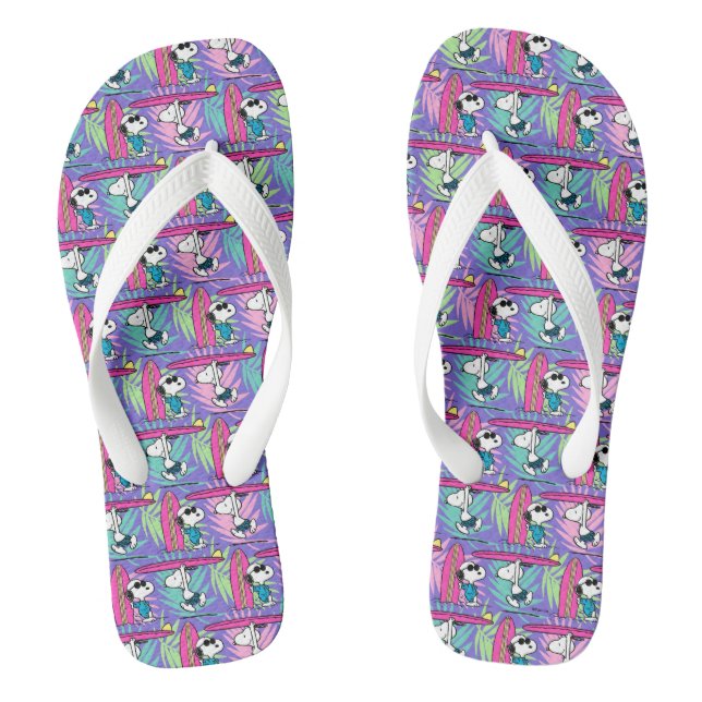 Peanuts | Snoopy Purple Surf Pattern Thongs (Footbed)
