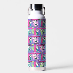 Peanuts   Snoopy Purple Surf Pattern Water Bottle