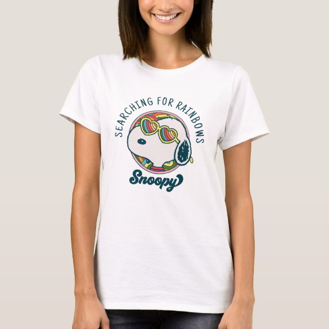 Peanuts | Snoopy Rainbow Heart Sunglasses T-Shirt (Front)