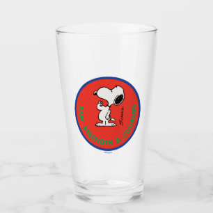 Peanuts   Snoopy Raw Strength & Courage Badge Glass