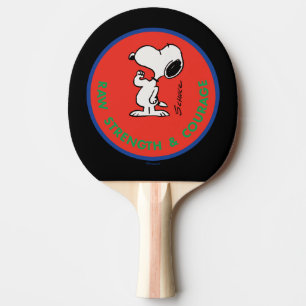Peanuts   Snoopy Raw Strength & Courage Badge Ping Pong Paddle