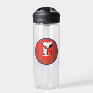 Peanuts   Snoopy Raw Strength & Courage Badge Water Bottle