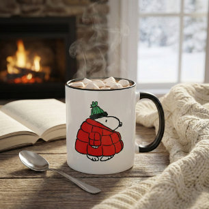 Peanuts Snoopy Red Puffer Jacket Mug