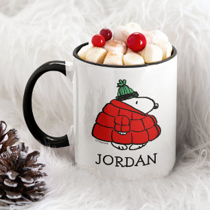Peanuts   Snoopy Red Puffer Jacket Mug
