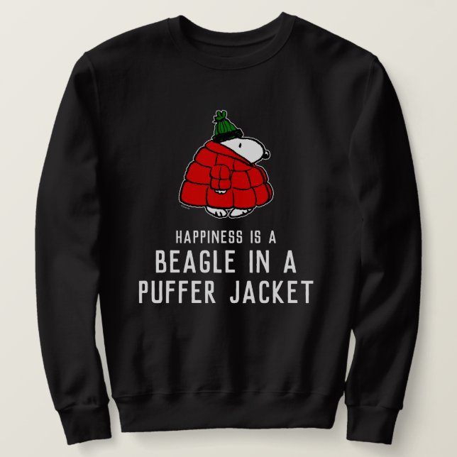 Peanuts | Snoopy Red Puffer Jacket Sweatshirt (Design Front)
