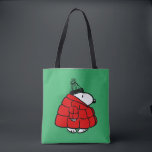 Peanuts | Snoopy Red Puffer Jacket Tote Bag<br><div class="desc">Check out this fun Peanuts design featuring Snoopy in his red puffy winter jacket.</div>