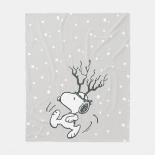 Peanuts   Snoopy Reindeer Fleece Blanket