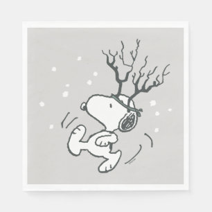 Peanuts   Snoopy Reindeer Napkin