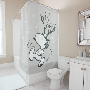 Peanuts   Snoopy Reindeer Shower Curtain