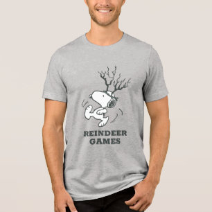 Peanuts   Snoopy Reindeer Tri-Blend Shirt