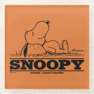 Peanuts   Snoopy Rest Break Glass Coaster