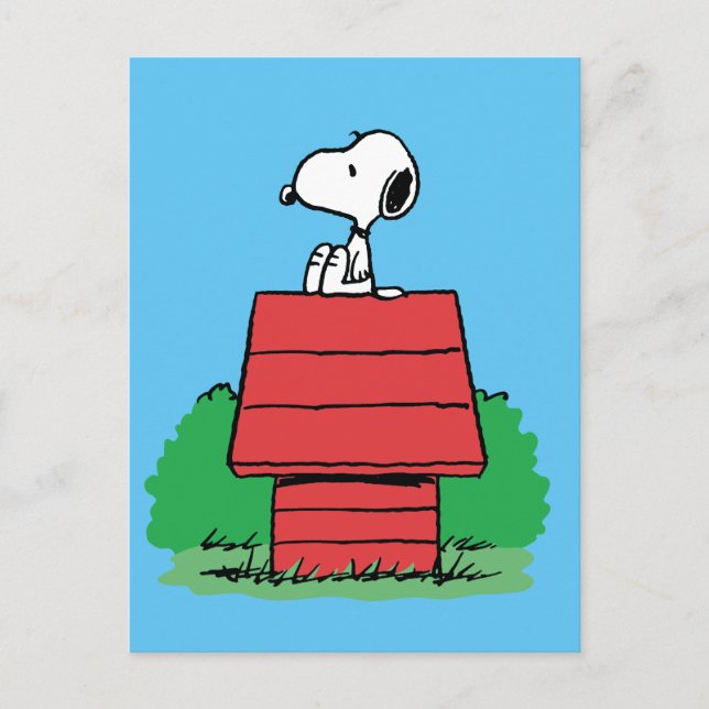 Peanuts | Snoopy Resting on Doghouse Postcard (Front)