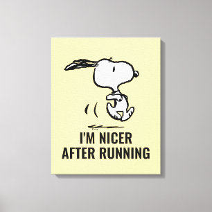 Peanuts Snoopy Running Canvas Print