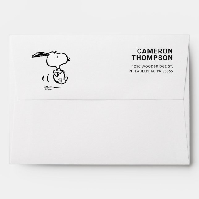 Peanuts | Snoopy Running Envelope (Back (Top Flap))