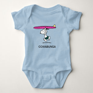 Peanuts   Snoopy Running to the Surf Baby Bodysuit