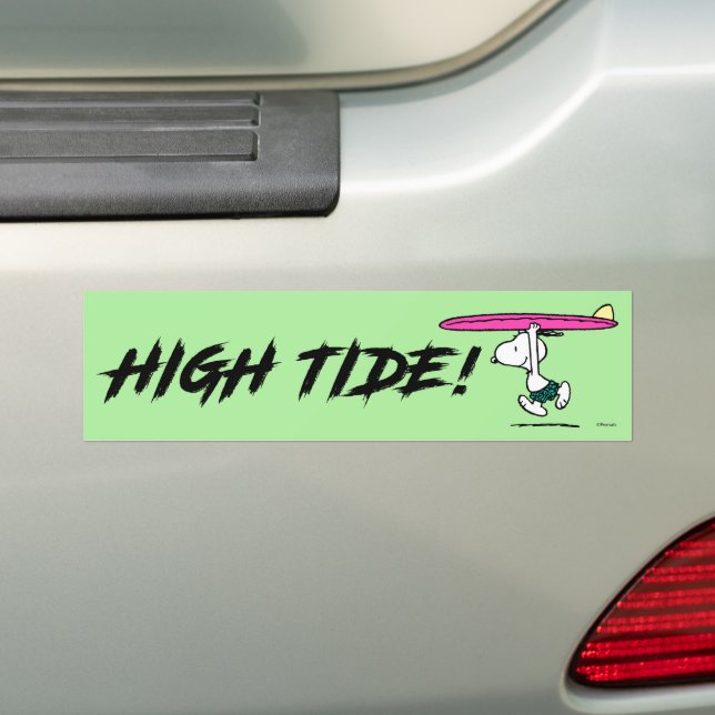 Peanuts | Snoopy Running to the Surf Bumper Sticker (On Car)