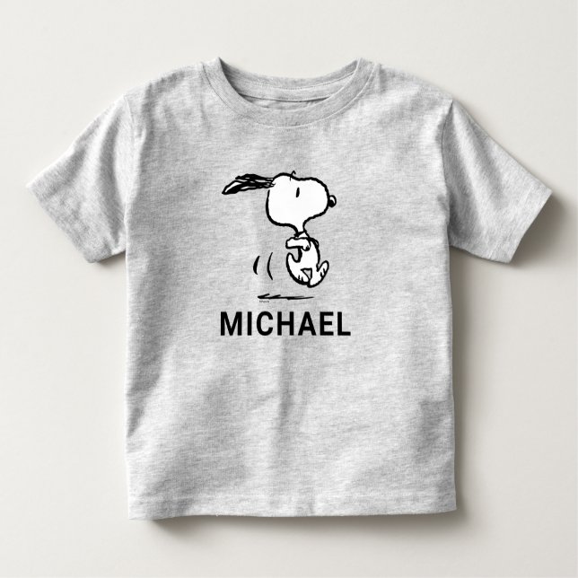 Peanuts | Snoopy Running Toddler T-Shirt (Front)