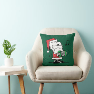 Peanuts   Snoopy Santa Claus Accordian Cushion
