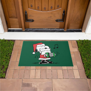 Peanuts   Snoopy Santa Claus Accordian Doormat