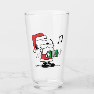 Peanuts   Snoopy Santa Claus Accordian Glass