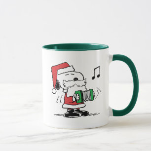 Peanuts   Snoopy Santa Claus Accordian Mug
