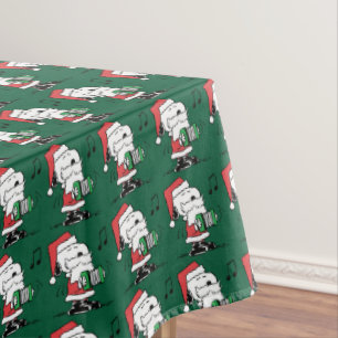 Peanuts   Snoopy Santa Claus Accordian Tablecloth