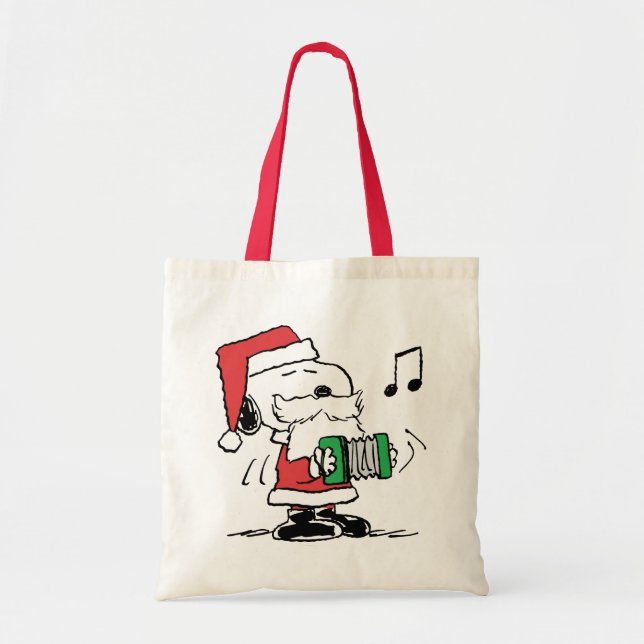 Peanuts | Snoopy Santa Claus Accordian Tote Bag (Front)