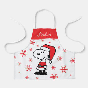 Peanuts   Snoopy Santa Claus   Add Your Name Apron
