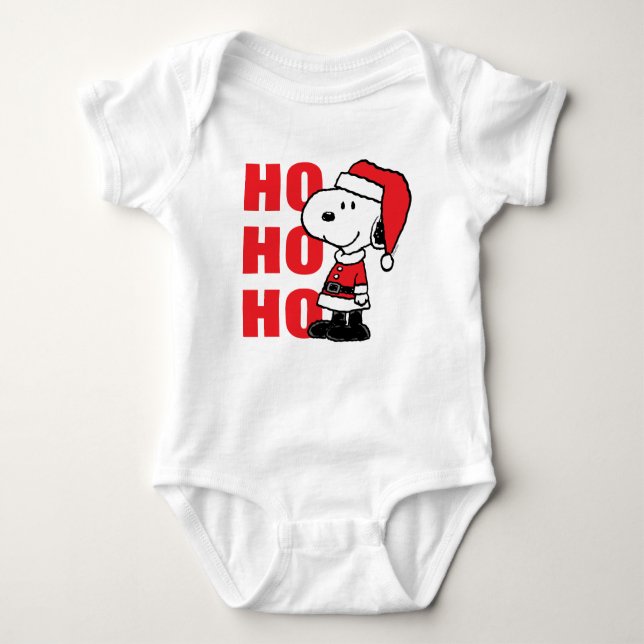 Peanuts | Snoopy Santa Claus Baby Bodysuit (Front)