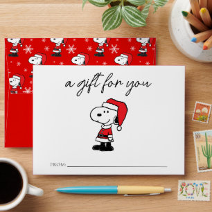 Peanuts Snoopy Santa Claus Gift Envelope