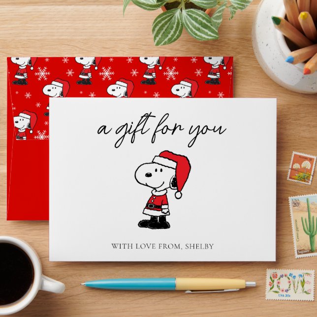 Peanuts | Snoopy Santa Claus Gift Envelope (Desk)