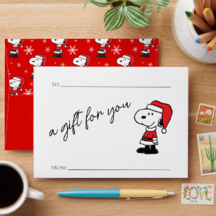 Peanuts Snoopy Santa Claus Gift Envelope