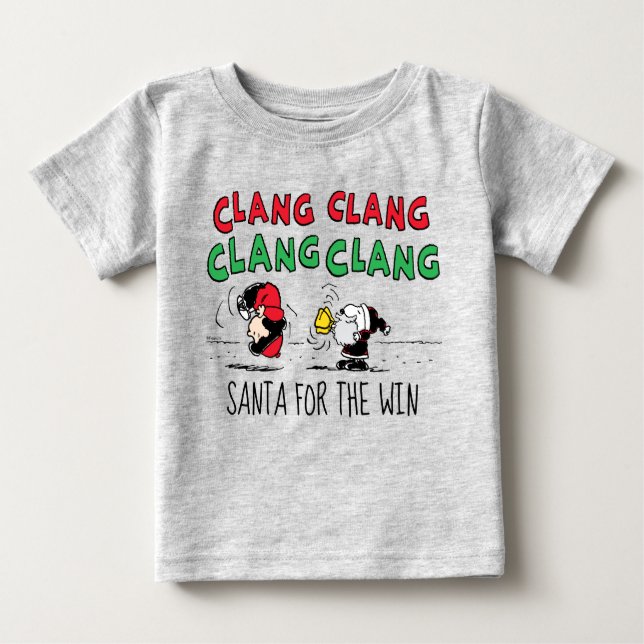 Peanuts | Snoopy Santa Claus & Lucy Baby T-Shirt (Front)
