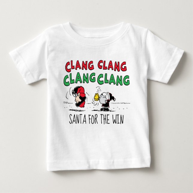 Peanuts | Snoopy Santa Claus & Lucy Baby T-Shirt (Front)